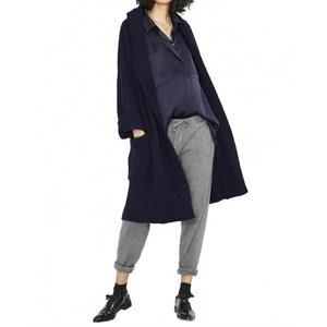 NEW HATCH chunky wool cardigan in blue